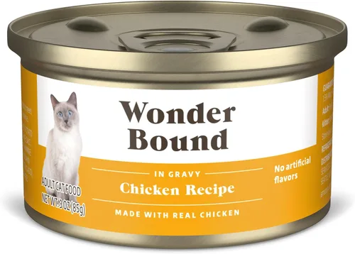 Miniatura 7 de Marca de Amazon - Wonder Bound, paquete variado de comida húmeda gourmet para gatos con salsa (pavo, pollo, ternera), aves, fabricada en EE. UU., 3