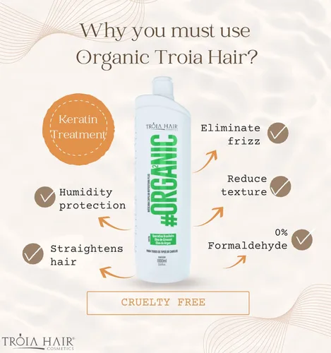 Miniatura 6 de Kit TROIA HAIR, tratamiento de alisado de queratina orgánica y máscaras completas de cronograma para el cabello, 33.8 onzas líquidas cada una