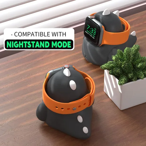 Miniatura 6 de ELETIUO Soporte Cargador Compatible con Apple Watch Series Ultra2/Ultra/10/9/8/SE2/7/6/SE/5/4/3/2/1 (49/46/45/44/42/41/40/38 mm), Base de Carga Negro