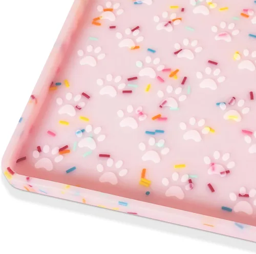 Miniatura 34 de Ptlom - Tapete para mascotas para perros y gatos, impermeable de silicona para cuencos de alimentación de mascotas para comida y agua, para perros