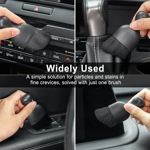 Miniatura 5 de GaRhomxy Cepillos para detalles del automóvil, cepillo suave para barrer el polvo del interior del automóvil, cepillo de cerdas suaves, herramienta