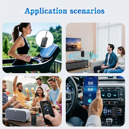 Miniatura 6 de 2025 Actualizado Transmisor Bluetooth 5.4 para Avión con Conjunto de Chips Qualcomm, ElecMoga Esenciales de Viaje para Avión Soporta 2 AirPods