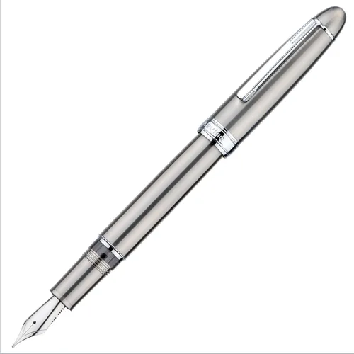 Miniatura 3 de Asvine J16 Pluma estilográfica de titanio sólido Jowo Plumín fino Relleno de pistón, diseño de ventana de tinta con llave inglesa y caja de pluma