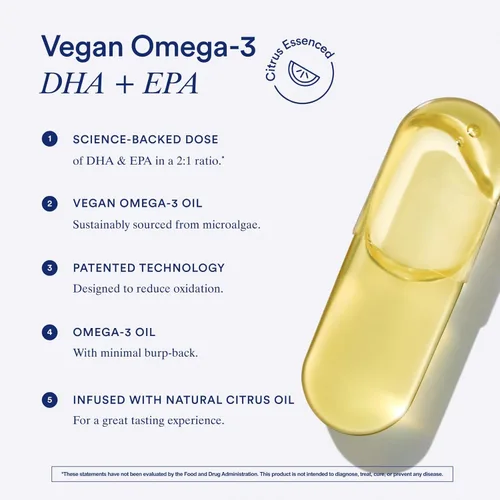 Miniatura 7 de Ritual Omega 3 - Vegano - Dosis respaldada por la ciencia de ácidos grasos DHA y EPA en proporción 2:1, biodisponible, apoyo para la salud cerebral