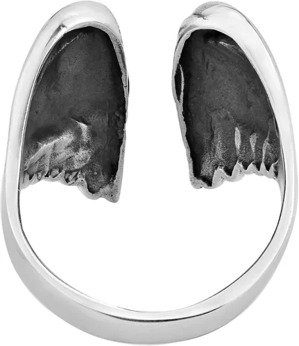 Miniatura 4 de Anillo de plata de ley 925 con diseño de alas de ángel