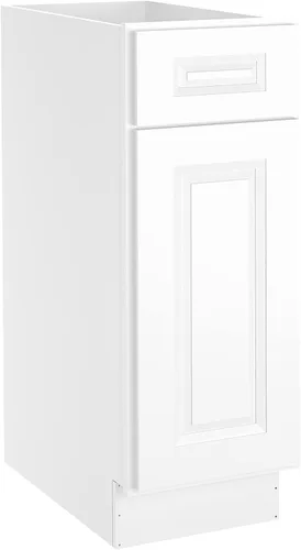 Miniatura 36 de LOVMOR Armarios de base de cocina, armario de almacenamiento aparador, gabinete de entrada con 1 cajón y estante ajustable, 24 pulgadas de ancho x