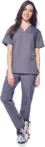 Miniatura 2 de Dagacci Scrubs Uniforme Médico para Mujeres y Hombres Conjunto de Scrubs Médicos Top y Pantalones