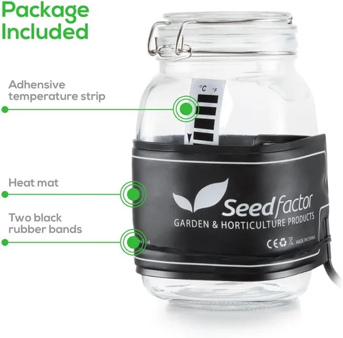 Miniatura 7 de MET - Tapete térmico para semillero certificado, factor de semillas, resistente al agua, duradero, tapete térmico de estación de germinación