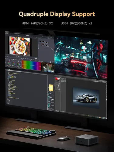Miniatura 3 de MINISFORUM DeskMini UM790 Pro Mini PC AMD Ryzen 9 7940HS Versión Barebones Sin RAM y SSD Computadora Personal, Gráficos AMD Radeon 780M, 2xHDMI(4K)
