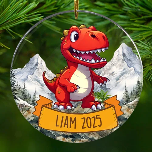 Miniatura 15 de Adorno de dinosaurio personalizado para niños, niñas, hija, hijo, dinosaurio, decoración artesanal, adornos acrílicos con nombre personalizado