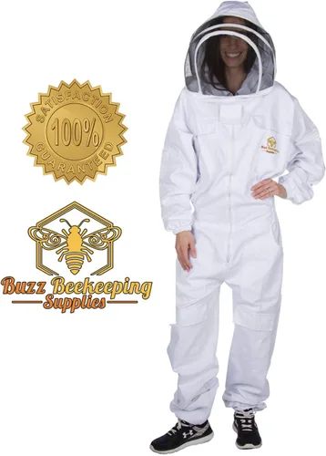 Pegatinas de la familia de abejas y traje de apicultura - Cremalleras metálicas