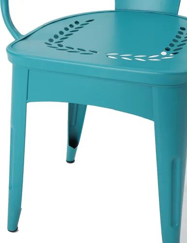 Miniatura 14 de Christopher Knight Home Lourdes Iron Bistro - Juego de 3 piezas, color verde azulado mate