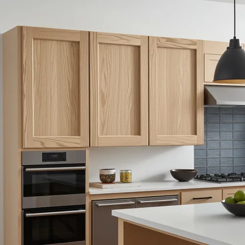 Miniatura 6 de Puerta de gabinete de cocina de roble inacabada estilo shaker de 11 x 18 pulgadas, reemplazo