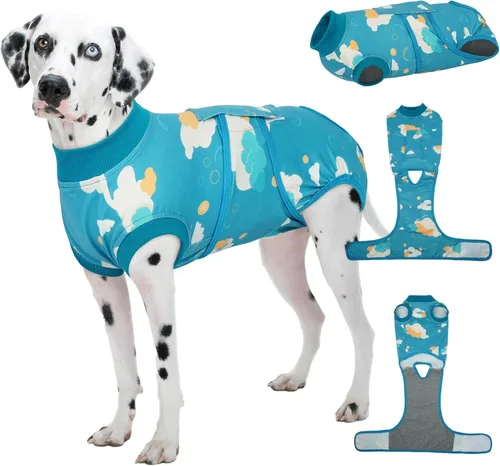 Miniatura 39 de Kuoser Traje de recuperación para perros, traje suave de esterilización para perros para recuperación de cirugía femenina, traje de recuperación