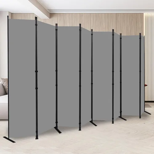 Miniatura 11 de Divisor de habitación y pantallas plegables de privacidad, 6 paneles de 132 pulgadas de ancho, divisores de habitación portátiles para separación