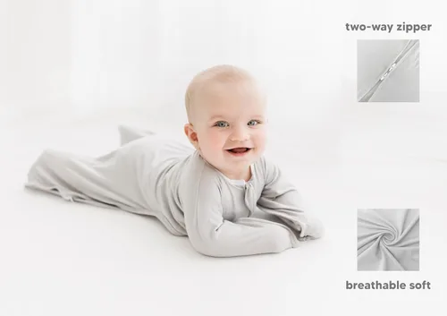 Miniatura 4 de bebon Transition Swaddle - Manta portátil para bebé, saco de dormir acogedor, envoltura con cremallera de 2 vías, 95% viscosa de bambú, 5% elastano