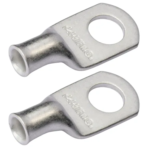 Miniatura 21 de SELTERM 5 piezas terminales de cable de cobre estañado 1/0 AWG perno de 1/2", extremos de cable de batería, terminales de anillo, conectores