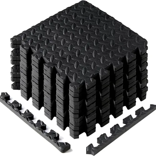 Miniatura 11 de Yes4All Alfombrillas de Espuma para Ejercicio Entrelazadas con Borde – Alfombrillas de Piso Entrelazadas para Equipo de Gimnasio – Baldosas de Piso