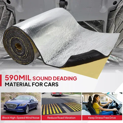 Miniatura 7 de Alfombrilla Insonorizante Resistente al Calor de 5/8 Pulgadas de Grosor, Espuma de Celda Cerrada de 15 mm para Capó de Automóvil, Aislamiento