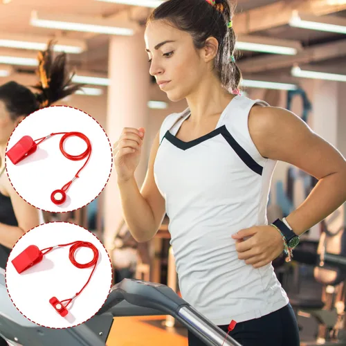 Miniatura 5 de 2pcs Universal Treadmill Magnet Safety Key, 2 Styles Treadmill Key Replacement Part Replacement Magnetic Safety Emergency Machine Stop Accessories