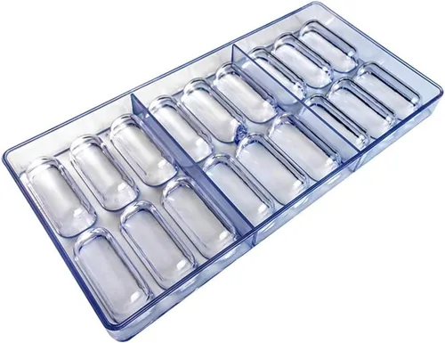 Miniatura 8 de Molde de chocolate para caramelos, molde para hacer 18 caramelos transparentes en forma de diamante, utilizado para decoración de pasteles caseros