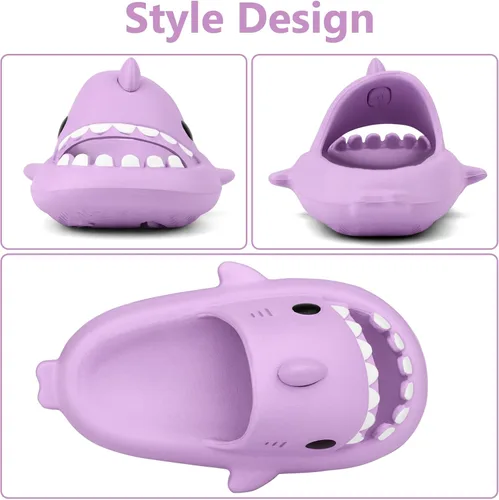 Miniatura 2 de Sandalias de baño con diseño de tiburón para niños y niñas Sandalias de ducha para niños y niñas Sandalias de playa y piscina Secado rápido