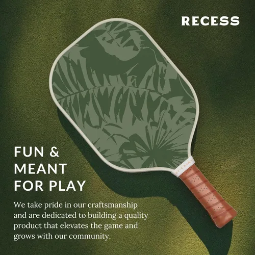 Miniatura 5 de Recess Premium Pickleball Paddle - Superficie de fibra de vidrio fuerte y duradera, ligera, núcleo de panal y asas de agarre cómodas, torneo o juego