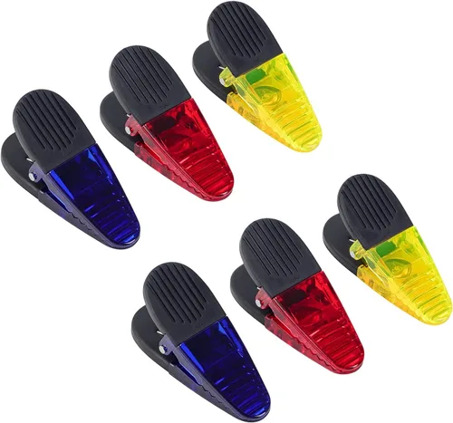Miniatura 11 de Juego de clips magnéticos de plástico para refrigerador de 3-1/4 pulgadas de longitud, clips multiusos, juego de 6 (azul)