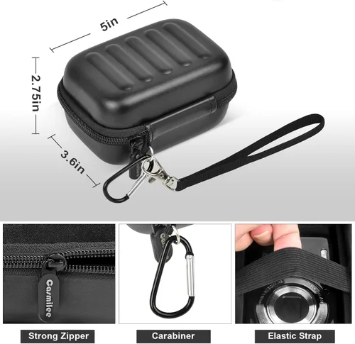 Miniatura 6 de Funda para cámara digital KODAK PIXPRO FZ55/FZ45/FZ53/FZ43 de 16 MP, bolsa de almacenamiento de viaje con bolsillo de malla para baterías, cables