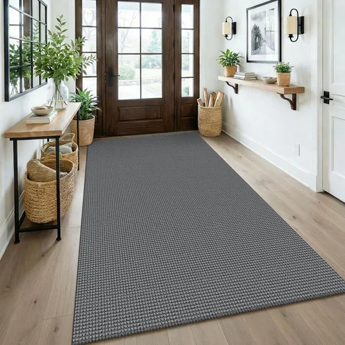 Miniatura 209 de KOZYFLY - Tapetes para entrada, lavable, tejido, con respaldo de goma antideslizante, de algodón, interiores, cocina, entrada, vestíbulo y puerta