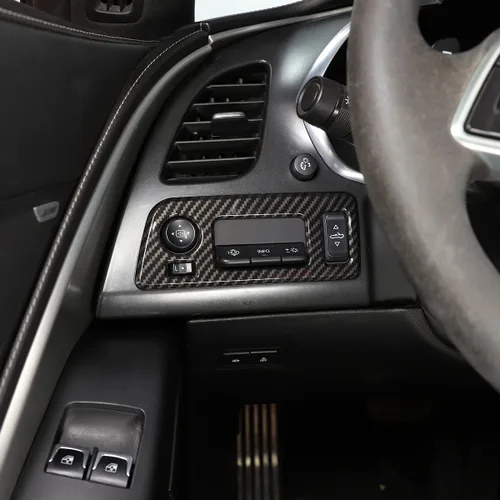 Miniatura 6 de Sekhyna Cubierta de marco convertible para panel de interruptor de techo, ABS, 1 unidad, compatible con Corvette C7 Stingray 2014-2019 para consola