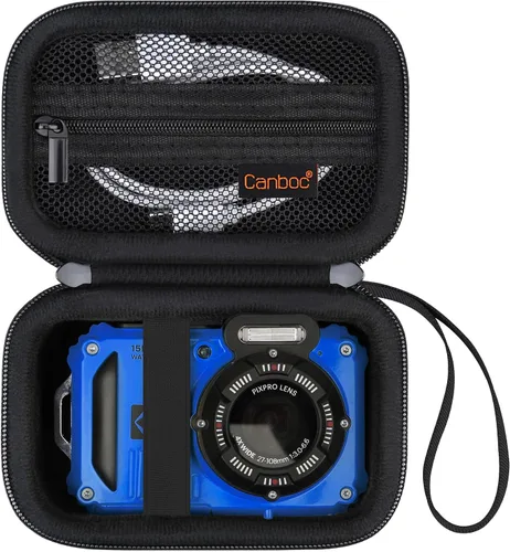 Miniatura 16 de Canboc Funda de transporte para cámara digital Kodak PIXPRO WPZ2, resistente e impermeable, bolsa de fotografía subacuática, bolsillo de malla