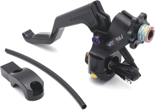 Manillar negro de 0.866 in Ajuste izquierdo Palanca de embrague fácil de tirar compatible con Z900 CBR650R CB500X DUKE390 [P/N: XKMT-GZSP-SP-030-BK]