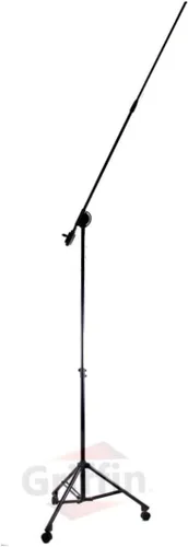 Miniatura 4 de GRIFFIN Soporte de micrófono con ruedas de 11 pies de alto (edición extendida Xheight) con brazo telescópico y base de trípode, soporte con ruedas