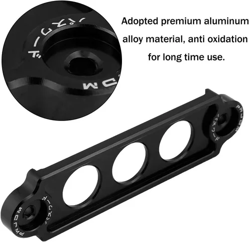 Miniatura 3 de Fydun Soporte de amarre de batería, batería de carreras de coches, soporte de sujeción de bloqueo anodizado para Honda Civic/CRX 1988-2000 (negro)