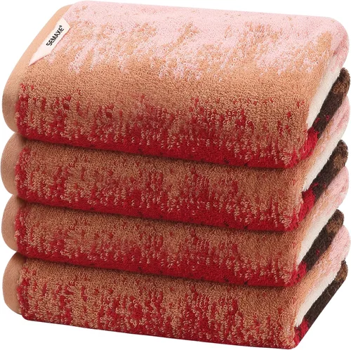 Miniatura 24 de SEMAXE Paquete de 12 toallas de mano para baño, toallas 100% algodón con bucles para colgar, suaves y altamente absorbentes, juego de toallas