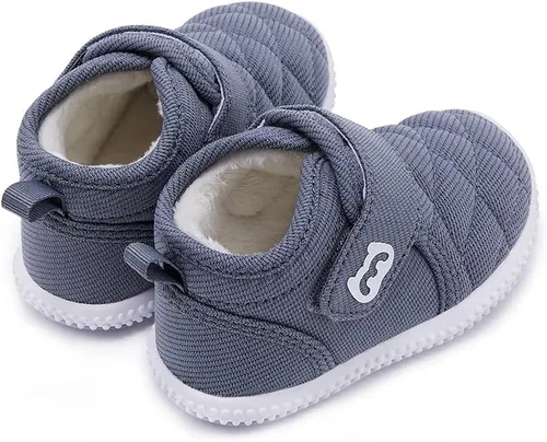 Miniatura 58 de BMCiTYBM Botas de nieve de invierno para bebés y niños pequeños, de piel sintética, cálidas, antideslizantes, zapatos para primeros pasos