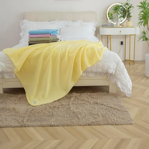Miniatura 6 de Mantas de Vellón Mantas de Vellón a Granel Sólidas al Por Mayor Ligeras Cálidas Suaves para Cama de Mascotas Sofá Sillón Oficina Regalos de Boda