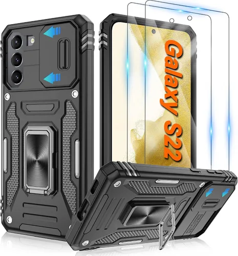 Miniatura 18 de Atump Funda para Motorola Moto G Play 2024 (4G) con [paquete de 2] protector de pantalla HD y cubierta para cámara deslizante, soporte de anillo