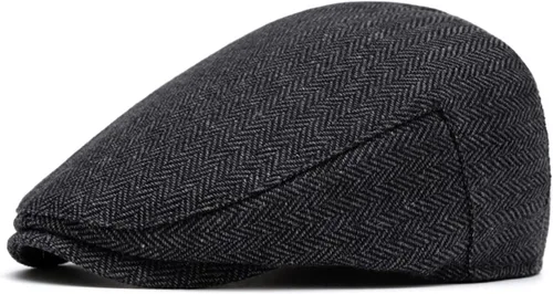 Miniatura 9 de meioro Gorra plana de espiga para hombre, gorra clásica de tweed de Newsboy, gorra de mezcla de lana, gorra plana de Gatsby, gorras de hiedra