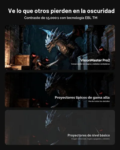 Miniatura 3 de Valerion VisionMaster Pro2 Proyector láser triple 4K, contraste 15000:1, zoom óptico 0.9-1.5x, 2X potencia multitarea, IMAX, HDR10+, GTV, juego sin