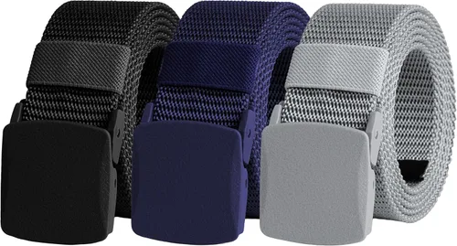 Miniatura 37 de UNGGJKB Men's Tactical Belt, Nylon Casual Elastic Belt, Work Belt That Can Be Cut And Adjusted