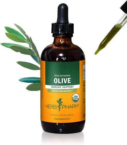 Herb Pharm Gotas de extracto líquido de hoja de olivo orgánico certificado para apoyo al sistema inmunológico, 4 onzas