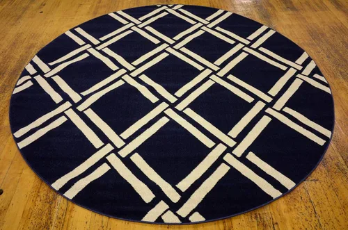 Miniatura 127 de Unique Loom Trellis Collection - Alfombra geométrica moderna azul marino (9 pies x 12 pies)
