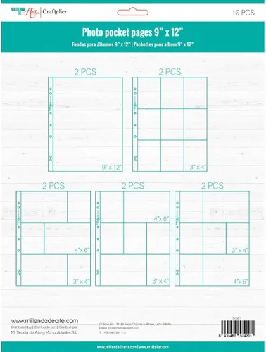 Miniatura 3 de Craftelier - Fundas de plástico transparente con bolsillo único para álbumes de fotos personalizados Incluye 10 fundas de 9" x 12