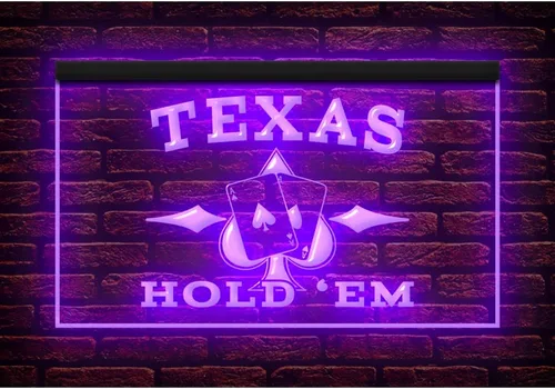Miniatura 8 de 230097 Texas Hold'em Poker Casino Game Room Man Cave Display LED Light Letrero de neón (12 x 8 pulgadas, 16 colores por control remoto)