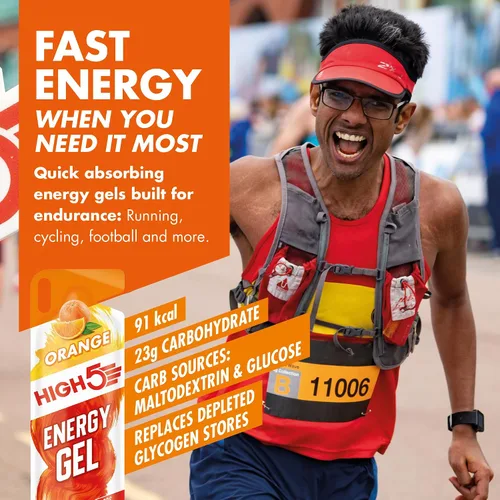 Miniatura 2 de High 5 Gel Energético - 20 x 1.34 oz Sachet - Naranja Jugosa