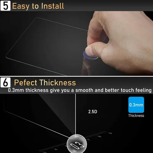 Miniatura 6 de Moonlinks Protector de pantalla compatible con Honda Accord 2025 2024 2023 de 12.3 pulgadas, protector de pantalla de vidrio templado, dureza 9H