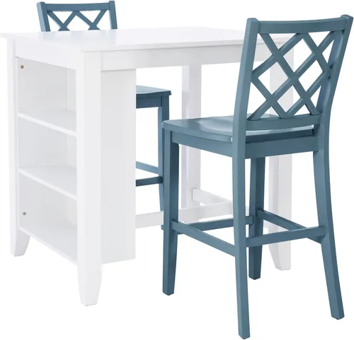 Miniatura 23 de Powell Silla auxiliar de comedor Conolly Blue Graphite