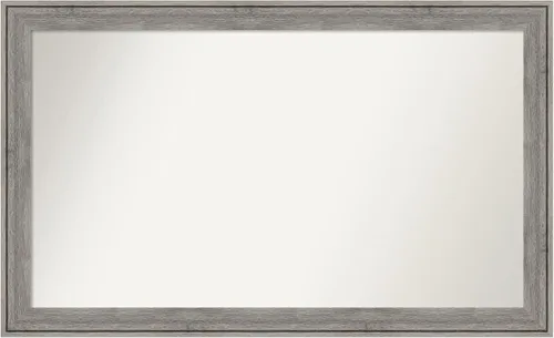 Miniatura 138 de Amanti Art Espejo de pared personalizado no biselado (24.5 x 24.5 pulgadas), marco gris marrón alta, varios tamaños personalizados, espejo de baño